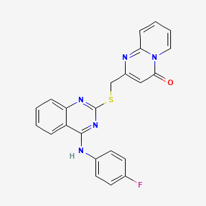 2-[[4-(4-Fluoroanilino)quinazolin-2-yl]sulfanylmethyl]pyrido[1,2-a]pyrimidin-4-one
