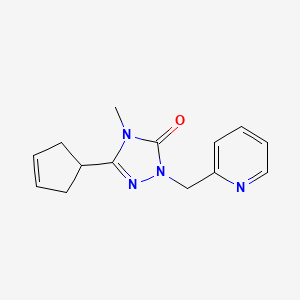 molecular formula C14H16N4O B2858316 3-(cyclopent-3-en-1-yl)-4-methyl-1-[(pyridin-2-yl)methyl]-4,5-dihydro-1H-1,2,4-triazol-5-one CAS No. 2202178-85-4