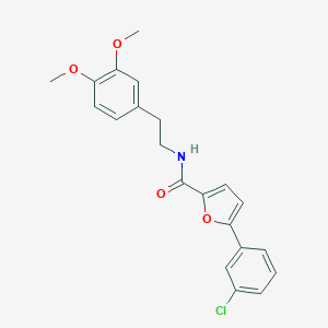 molecular formula C21H20ClNO4 B285832 5-(3-chlorophenyl)-N-[2-(3,4-dimethoxyphenyl)ethyl]furan-2-carboxamide 