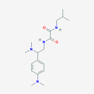 molecular formula C18H30N4O2 B2858333 N1-(2-(dimethylamino)-2-(4-(dimethylamino)phenyl)ethyl)-N2-isobutyloxalamide CAS No. 941975-71-9
