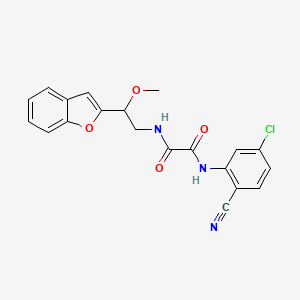 molecular formula C20H16ClN3O4 B2858336 N1-(2-(benzofuran-2-yl)-2-methoxyethyl)-N2-(5-chloro-2-cyanophenyl)oxalamide CAS No. 2034207-36-6
