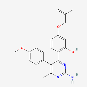 6-[2-amino-5-(4-methoxyphenyl)-6-methyl-1H-pyrimidin-4-ylidene]-3-(2-methylprop-2-enoxy)-1-cyclohexa-2,4-dienone