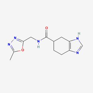 N-((5-methyl-1,3,4-oxadiazol-2-yl)methyl)-4,5,6,7-tetrahydro-1H-benzo[d]imidazole-5-carboxamide