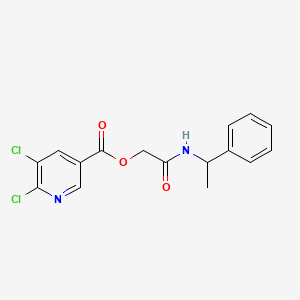 [2-Oxo-2-(1-phenylethylamino)ethyl] 5,6-dichloropyridine-3-carboxylate