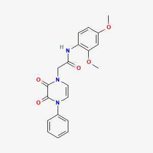 molecular formula C20H19N3O5 B2858362 N-(2,4-dimethoxyphenyl)-2-(2,3-dioxo-4-phenyl-3,4-dihydropyrazin-1(2H)-yl)acetamide CAS No. 904525-61-7