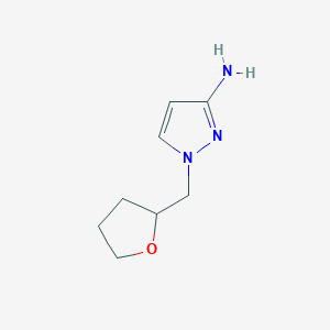 molecular formula C8H13N3O B2858375 1-[(oxolan-2-yl)methyl]-1H-pyrazol-3-amine CAS No. 1182793-92-5