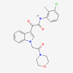 molecular formula C23H22ClN3O4 B2858376 N-(3-氯-2-甲基苯基)-2-(1-(2-吗啉-2-氧代乙基)-1H-吲哚-3-基)-2-氧代乙酰胺 CAS No. 872857-52-8