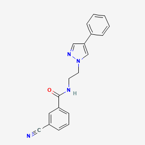3-cyano-N-(2-(4-phenyl-1H-pyrazol-1-yl)ethyl)benzamide