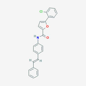 molecular formula C25H18ClNO2 B285839 5-(2-chlorophenyl)-N-[4-(2-phenylvinyl)phenyl]-2-furamide 