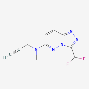 molecular formula C10H9F2N5 B2858397 3-(difluoromethyl)-N-methyl-N-(prop-2-yn-1-yl)-[1,2,4]triazolo[4,3-b]pyridazin-6-amine CAS No. 1808824-75-0