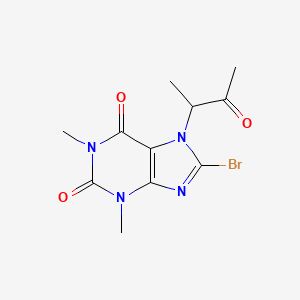 molecular formula C11H13BrN4O3 B2858405 8-Bromo-1,3-dimethyl-7-(3-oxobutan-2-yl)purine-2,6-dione CAS No. 19977-32-3