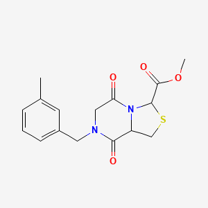 molecular formula C16H18N2O4S B2858406 Methyl 7-(3-methylbenzyl)-5,8-dioxohexahydro[1,3]thiazolo[3,4-a]pyrazine-3-carboxylate CAS No. 1007922-31-7
