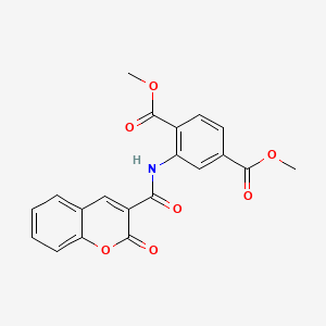 dimethyl 2-{[(2-oxo-2H-chromen-3-yl)carbonyl]amino}terephthalate