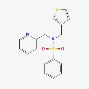 N-(pyridin-2-ylmethyl)-N-(thiophen-3-ylmethyl)benzenesulfonamide