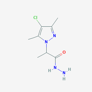 2-(4-chloro-3,5-dimethyl-1H-pyrazol-1-yl)propanehydrazide