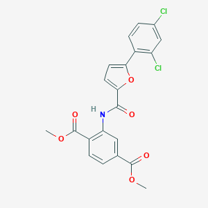 molecular formula C21H15Cl2NO6 B285841 Dimethyl 2-{[5-(2,4-dichlorophenyl)-2-furoyl]amino}terephthalate 