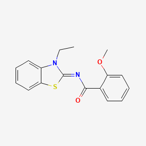 molecular formula C17H16N2O2S B2858416 N-(3-乙基-1,3-苯并噻唑-2-亚基)-2-甲氧基苯甲酰胺 CAS No. 897615-80-4
