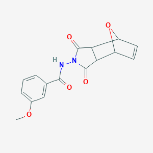 molecular formula C16H14N2O5 B285842 N-(3,5-dioxo-10-oxa-4-azatricyclo[5.2.1.0~2,6~]dec-8-en-4-yl)-3-methoxybenzamide 