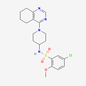 5-chloro-2-methoxy-N-(1-(5,6,7,8-tetrahydroquinazolin-4-yl)piperidin-4-yl)benzenesulfonamide