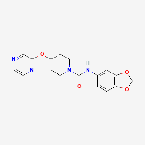 N-(benzo[d][1,3]dioxol-5-yl)-4-(pyrazin-2-yloxy)piperidine-1-carboxamide