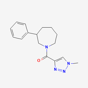molecular formula C16H20N4O B2858426 (1-甲基-1H-1,2,3-三唑-4-基)(3-苯基氮杂环戊-1-基)甲酮 CAS No. 1706062-94-3