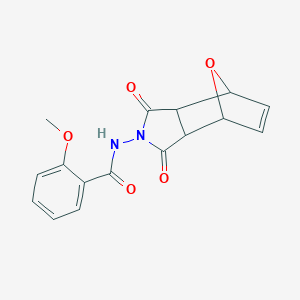 molecular formula C16H14N2O5 B285843 N-(3,5-dioxo-10-oxa-4-azatricyclo[5.2.1.0~2,6~]dec-8-en-4-yl)-2-methoxybenzamide 