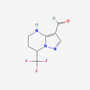 7-(trifluoromethyl)-4H,5H,6H,7H-pyrazolo[1,5-a]pyrimidine-3-carbaldehyde