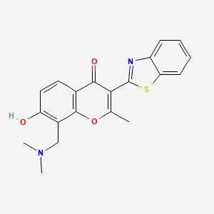 3-(1,3-benzothiazol-2-yl)-8-[(dimethylamino)methyl]-7-hydroxy-2-methyl-4H-chromen-4-one