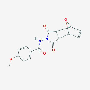 molecular formula C16H14N2O5 B285844 N-(3,5-dioxo-10-oxa-4-azatricyclo[5.2.1.0~2,6~]dec-8-en-4-yl)-4-methoxybenzamide 