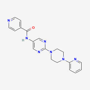 molecular formula C19H19N7O B2858447 N-(2-(4-(pyridin-2-yl)piperazin-1-yl)pyrimidin-5-yl)isonicotinamide CAS No. 1396674-95-5