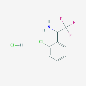 molecular formula C8H8Cl2F3N B2858448 1-(2-氯苯基)-2,2,2-三氟乙胺盐酸盐 CAS No. 2490705-16-1