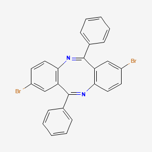 molecular formula C26H16Br2N2 B2858451 2,8-Dibromo-6,12-diphenylbenzo[c][1,5]benzodiazocine CAS No. 5591-12-8