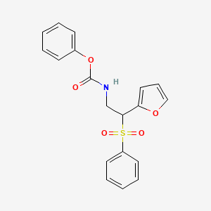 Phenyl (2-(furan-2-yl)-2-(phenylsulfonyl)ethyl)carbamate