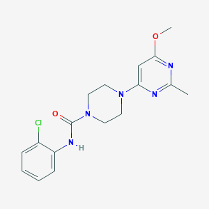 molecular formula C17H20ClN5O2 B2858454 N-(2-chlorophenyl)-4-(6-methoxy-2-methylpyrimidin-4-yl)piperazine-1-carboxamide CAS No. 946231-60-3