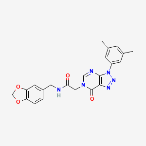 N-(benzo[d][1,3]dioxol-5-ylmethyl)-2-(3-(3,5-dimethylphenyl)-7-oxo-3H-[1,2,3]triazolo[4,5-d]pyrimidin-6(7H)-yl)acetamide