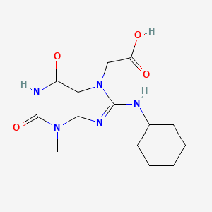 2-[8-(Cyclohexylamino)-3-methyl-2,6-dioxopurin-7-yl]acetic acid