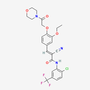 (E)-N-[2-chloro-5-(trifluoromethyl)phenyl]-2-cyano-3-[3-ethoxy-4-(2-morpholin-4-yl-2-oxoethoxy)phenyl]prop-2-enamide
