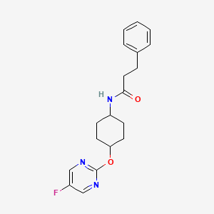 N-((1r,4r)-4-((5-fluoropyrimidin-2-yl)oxy)cyclohexyl)-3-phenylpropanamide