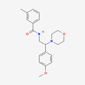 molecular formula C21H26N2O3 B2858465 N-(2-(4-methoxyphenyl)-2-morpholinoethyl)-3-methylbenzamide CAS No. 941975-39-9
