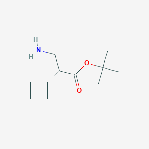 molecular formula C11H21NO2 B2858473 Tert-butyl 3-amino-2-cyclobutylpropanoate CAS No. 2031268-91-2