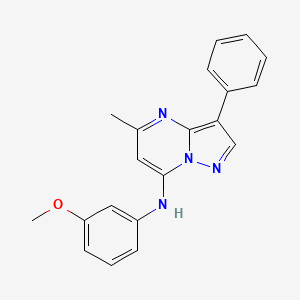 molecular formula C20H18N4O B2858484 N-(3-methoxyphenyl)-5-methyl-3-phenylpyrazolo[1,5-a]pyrimidin-7-amine CAS No. 877798-95-3