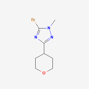 molecular formula C8H12BrN3O B2858486 5-bromo-1-methyl-3-(oxan-4-yl)-1H-1,2,4-triazole CAS No. 2225137-18-6