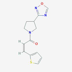 (Z)-1-(3-(1,2,4-oxadiazol-3-yl)pyrrolidin-1-yl)-3-(thiophen-2-yl)prop-2-en-1-one