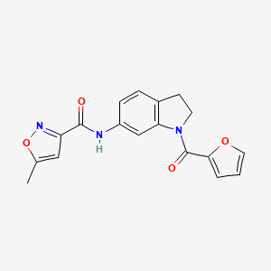 N-(1-(furan-2-carbonyl)indolin-6-yl)-5-methylisoxazole-3-carboxamide