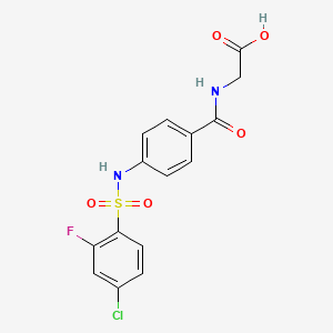 2-{[4-(4-Chloro-2-fluorobenzenesulfonamido)phenyl]formamido}acetic acid