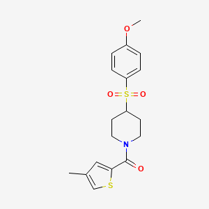 (4-((4-Methoxyphenyl)sulfonyl)piperidin-1-yl)(4-methylthiophen-2-yl)methanone