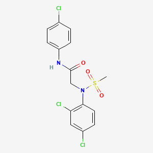 N-(4-chlorophenyl)-2-[2,4-dichloro(methylsulfonyl)anilino]acetamide