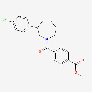 molecular formula C21H22ClNO3 B2858517 4-(3-(4-氯苯基)氮杂环-1-羰基)苯甲酸甲酯 CAS No. 1798660-60-2
