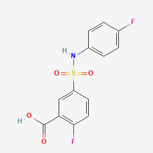 molecular formula C13H9F2NO4S B2858518 2-fluoro-5-[(4-fluorophenyl)sulfamoyl]benzoic Acid CAS No. 950108-08-4