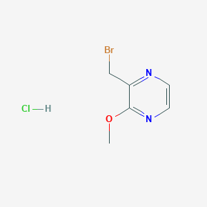 molecular formula C6H8BrClN2O B2858522 2-(Bromomethyl)-3-methoxypyrazine hydrochloride CAS No. 1353984-16-3